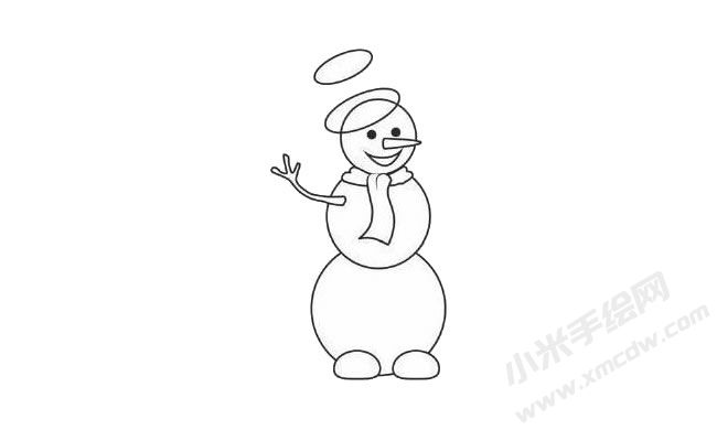 簡(jiǎn)筆畫雪人畫法步驟圖示03.jpg