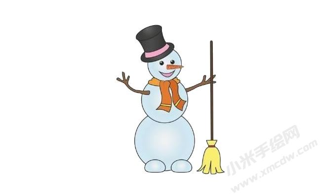 簡(jiǎn)筆畫雪人畫法步驟圖示06.jpg