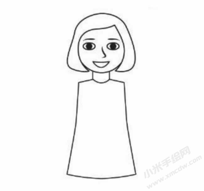 女廚師幼兒簡筆畫分步畫法圖示02.jpg