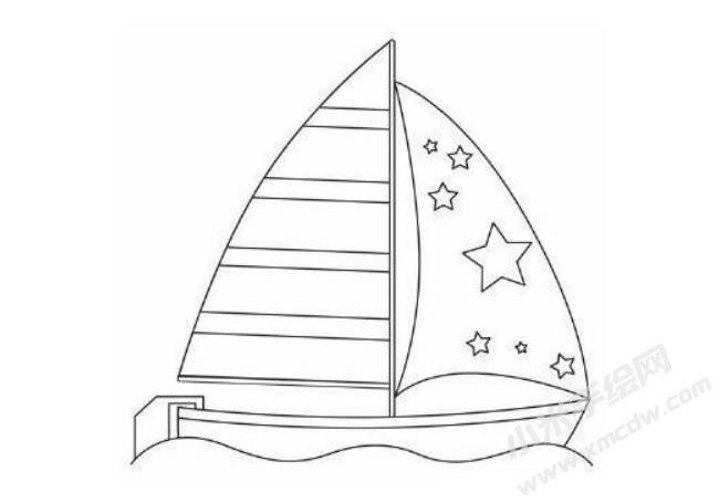 帆船幼兒簡筆畫分步畫法圖示05.jpg