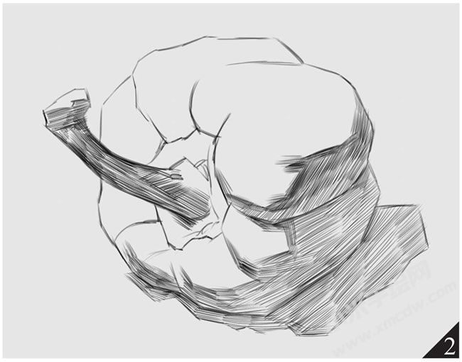 素描彩椒的畫法步驟圖示02.jpg