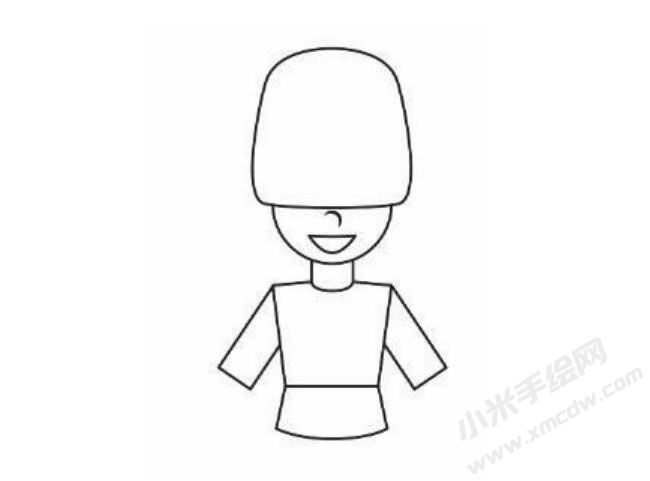 警衛(wèi)員簡(jiǎn)筆畫分步繪制圖示03.jpg