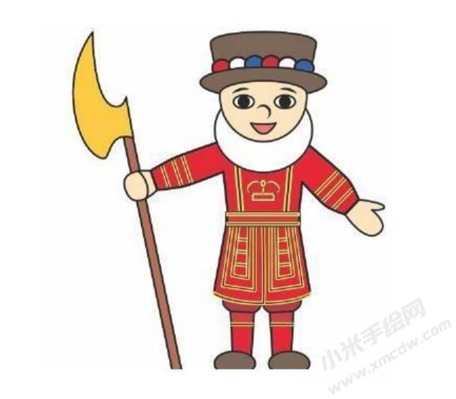 守衛(wèi)簡(jiǎn)筆畫分步繪制圖示06.jpg