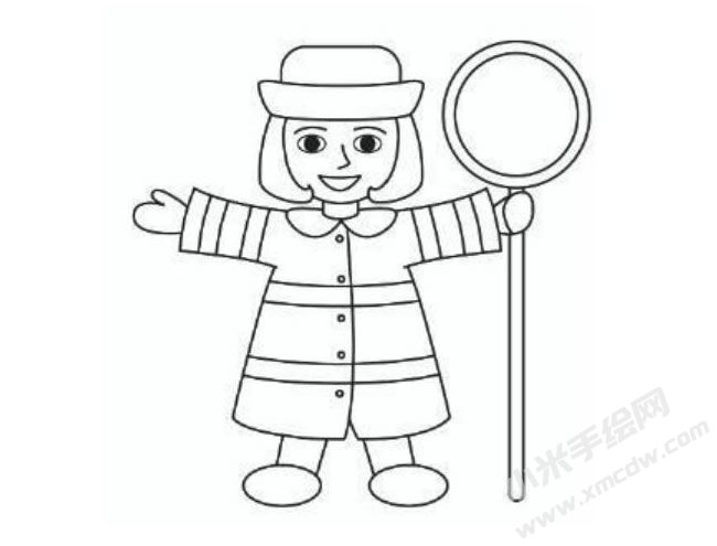 巡警簡(jiǎn)筆畫分步繪制圖示04.jpg