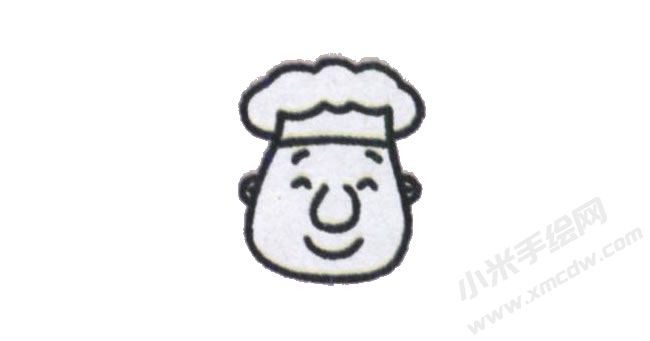 簡(jiǎn)筆畫(huà)廚師分步畫(huà)法圖示02.jpg