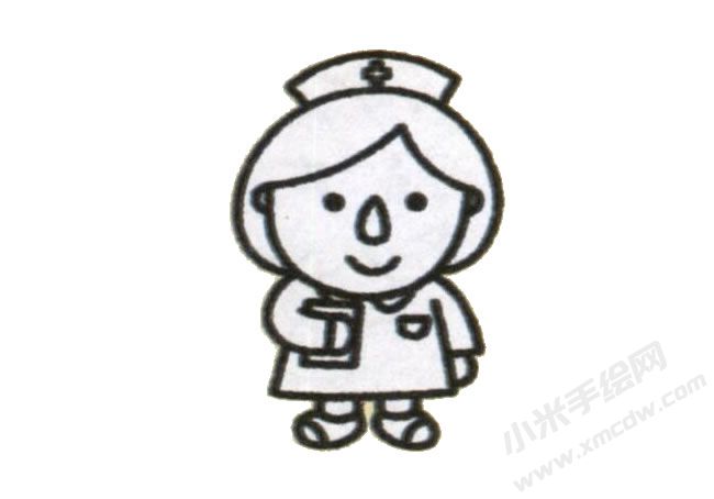 護(hù)士簡(jiǎn)筆畫(huà)繪制步驟圖示05.jpg