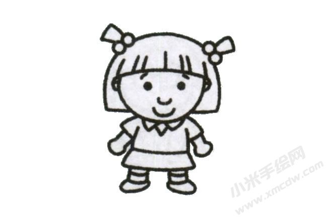 簡筆畫女孩畫法步驟圖示05.jpg
