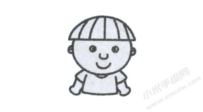 簡(jiǎn)筆畫男孩畫法步驟圖示03.jpg