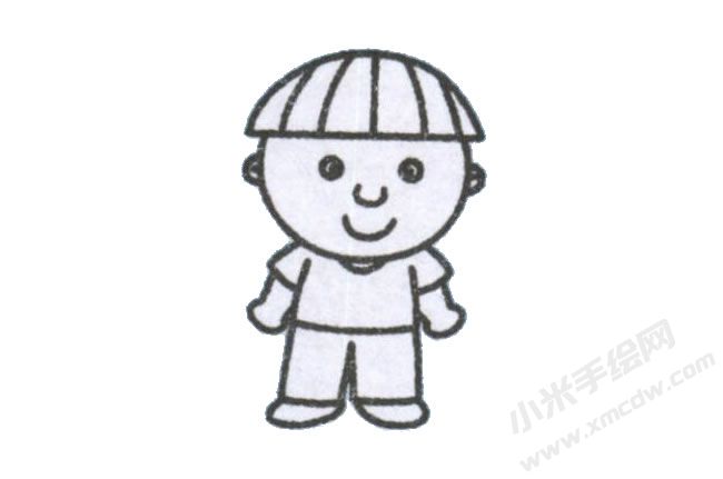 簡(jiǎn)筆畫男孩畫法步驟圖示05.jpg
