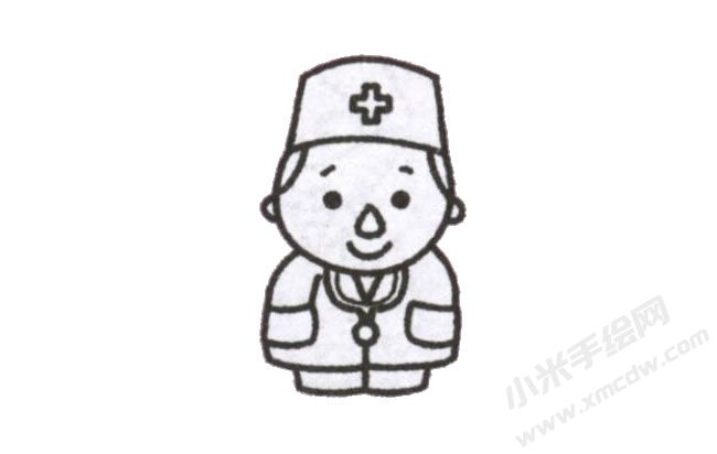 簡筆畫醫(yī)生畫法步驟圖示04.jpg
