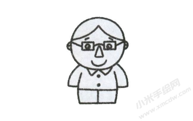 簡筆畫爸爸畫法步驟圖示03.jpg
