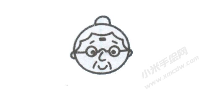 簡筆畫奶奶畫法步驟圖示01.jpg