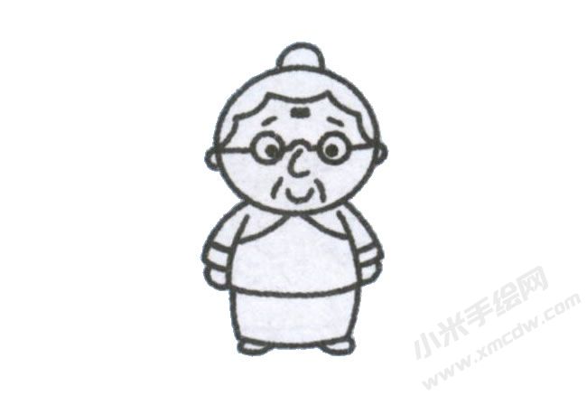 簡筆畫奶奶畫法步驟圖示05.jpg
