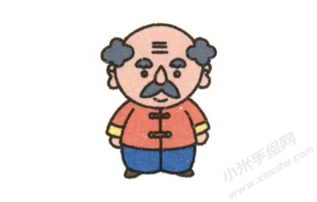 簡(jiǎn)筆畫爺爺畫法步驟圖示06.jpg