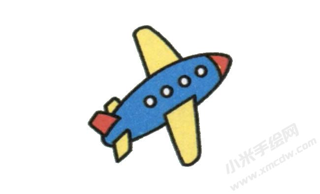 簡筆畫飛機畫法步驟圖示06.jpg