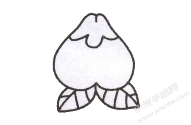 桃子幼兒簡筆畫繪制步驟圖示05.jpg