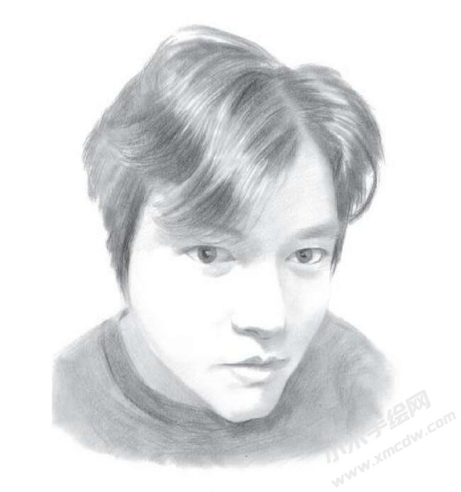 時(shí)尚男生素描畫法步驟圖示05.jpg