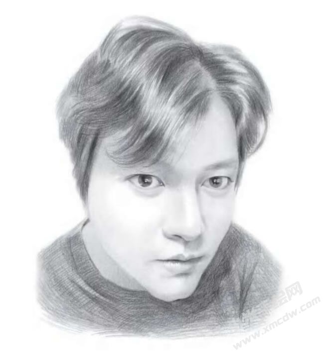 時(shí)尚男生素描畫法步驟圖示06.jpg