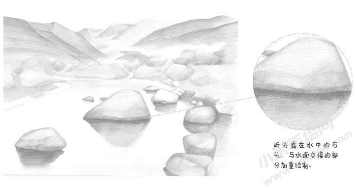 山川素描畫法步驟圖示04.jpg