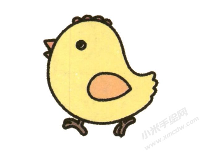 小雞幼兒簡筆畫繪制步驟圖示06.jpg