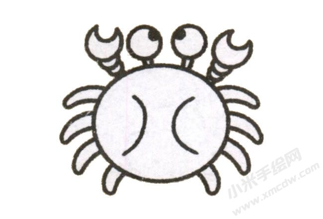 螃蟹幼兒簡(jiǎn)筆畫(huà)手繪步驟圖示05.jpg