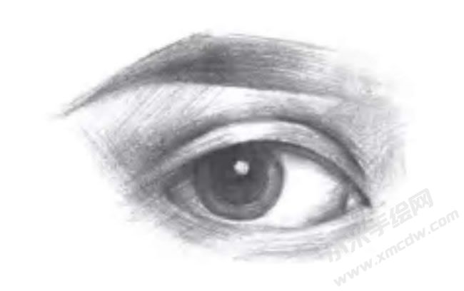 眉毛和眼睛的素描畫法步驟圖示04.jpg