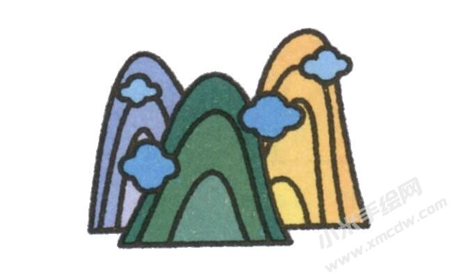 高山簡(jiǎn)筆畫繪制步驟圖示06.jpg