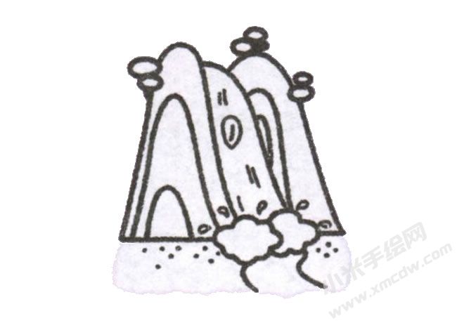 簡筆畫瀑布畫法步驟圖示05.jpg