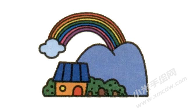 簡(jiǎn)筆畫彩虹畫法步驟圖示06.jpg