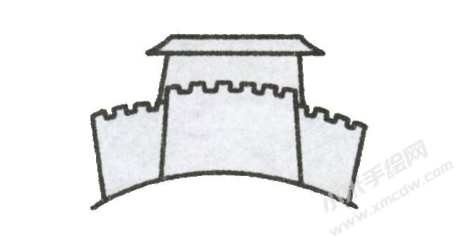 城樓簡(jiǎn)筆畫繪制步驟圖示03.jpg