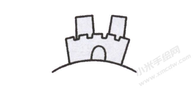 簡(jiǎn)筆畫城堡畫法步驟圖示02.jpg
