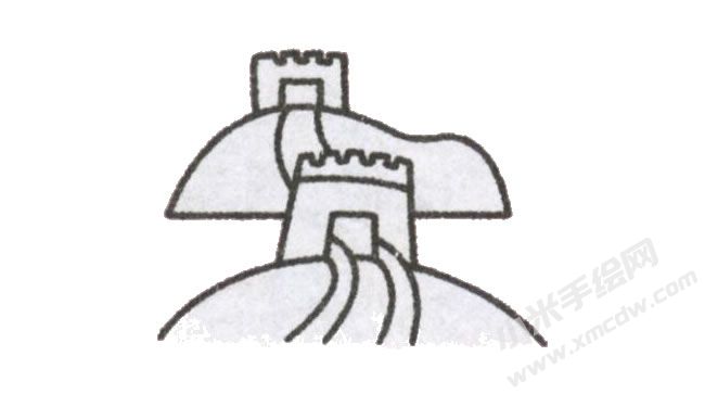 長城簡筆畫繪制步驟圖示03.jpg
