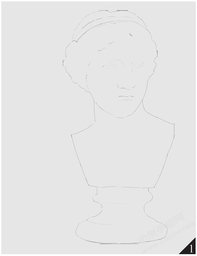 維納斯素描畫(huà)法步驟圖示01.jpg