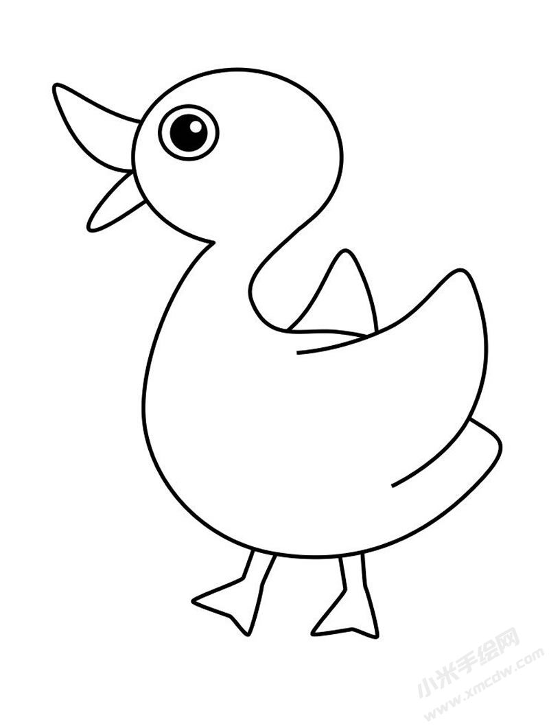小鴨子簡(jiǎn)筆畫圖片