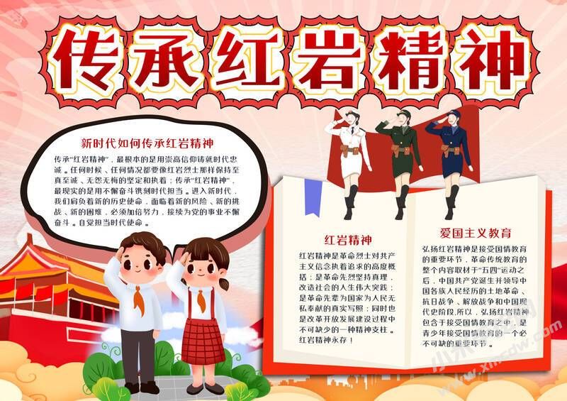 傳承紅巖精神手抄報內(nèi)容模板有字版（二）.jpeg