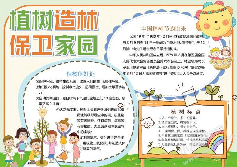 植樹(shù)造林保衛(wèi)家園手抄報(bào)內(nèi)容模板有字版.jpg