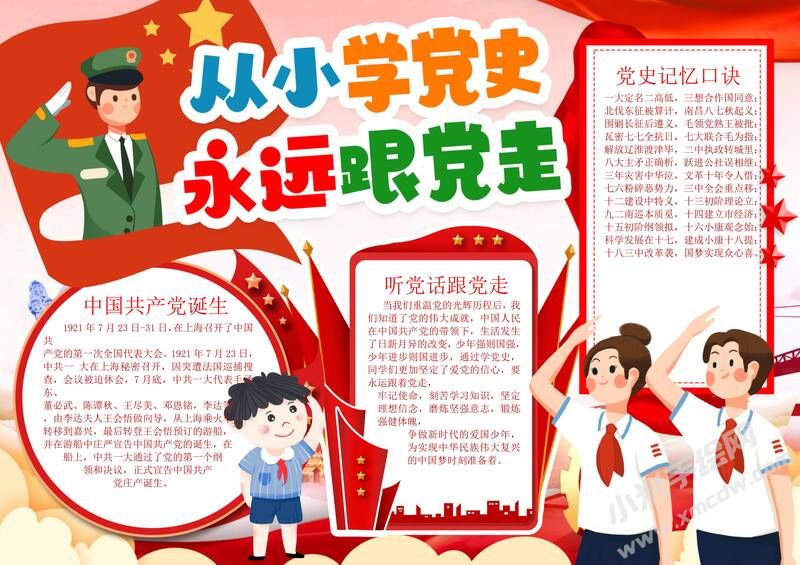 從小學黨史永遠跟黨走手抄報模板有字版.jpg