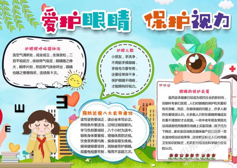 愛護眼睛保護視力手抄報內(nèi)容模板有字版（二）.jpg