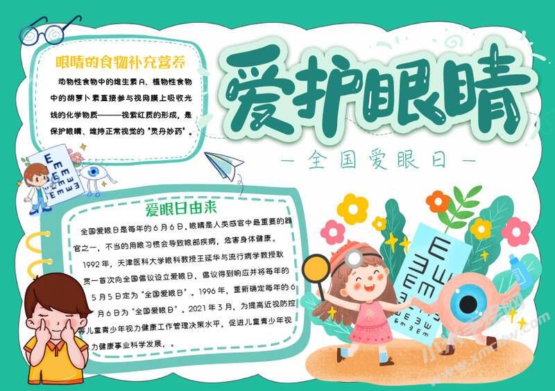 愛護(hù)眼睛手抄報內(nèi)容模板有字版（二）.jpg