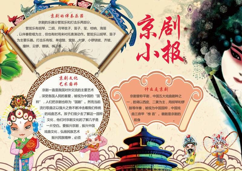 京劇小報手抄報內(nèi)容模板彩色有字（第一版）.jpg