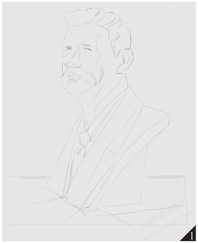 高爾基的素描畫(huà)法步驟圖示01.jpg