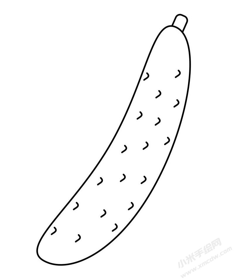 黃瓜簡筆畫圖片