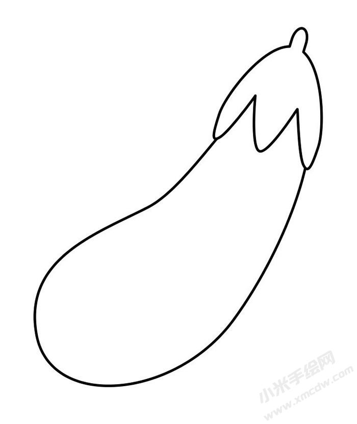 茄子簡筆畫圖片