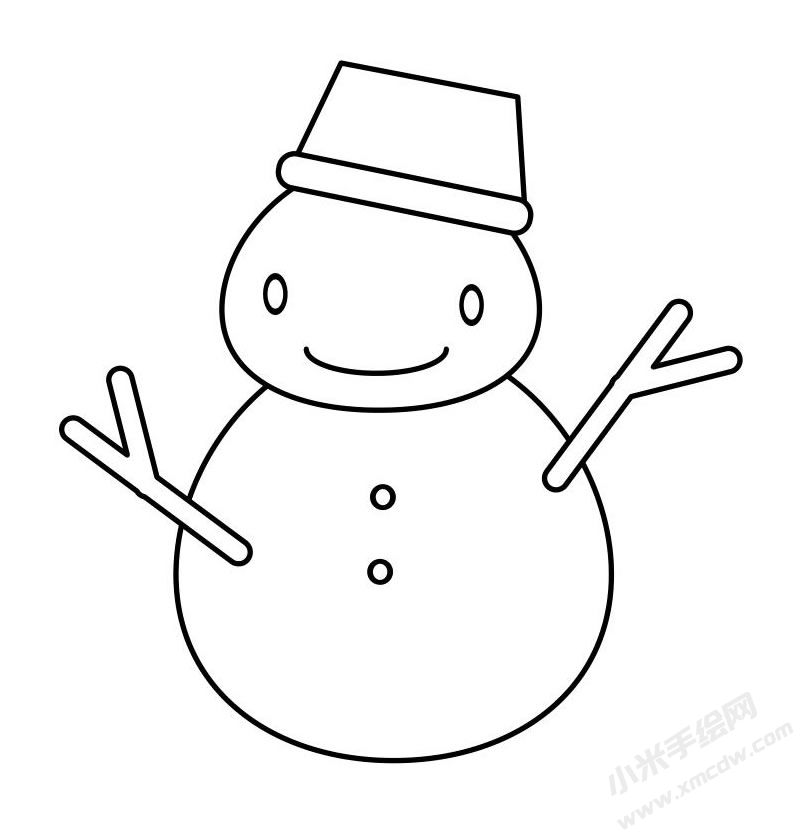 雪人簡筆畫圖片