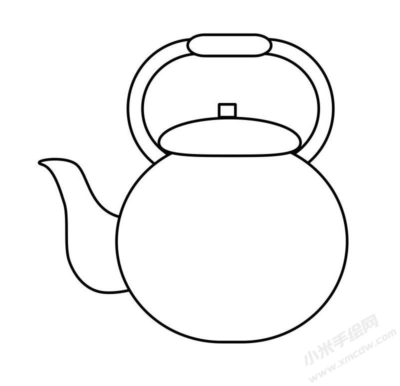 燒水壺簡(jiǎn)筆畫(huà)圖片