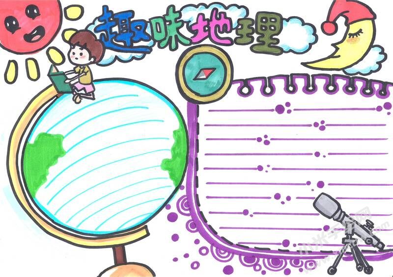 趣味地理手抄報(bào)模板無字版.jpg