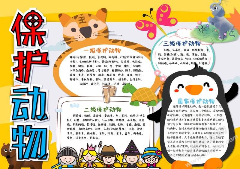 保護(hù)動(dòng)物手抄報(bào)內(nèi)容模板有字版.jpg