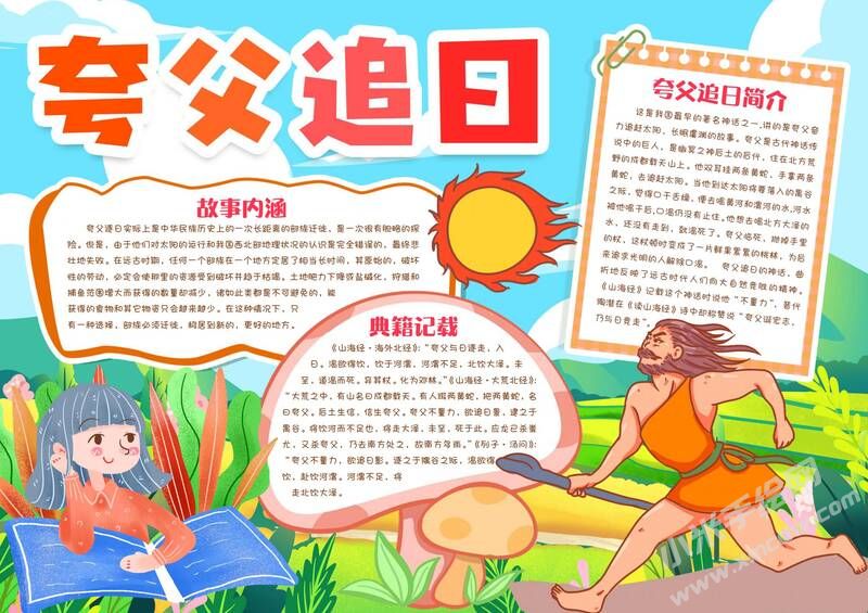 夸父追日手抄報模板有字版（第二版）.jpg