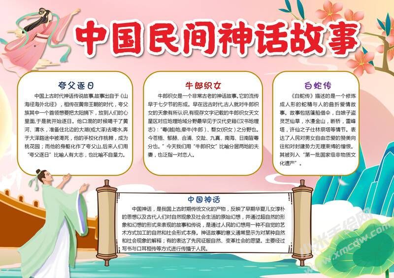 中國(guó)民間神話故事手抄報(bào)模板有字版（第二版）.jpg