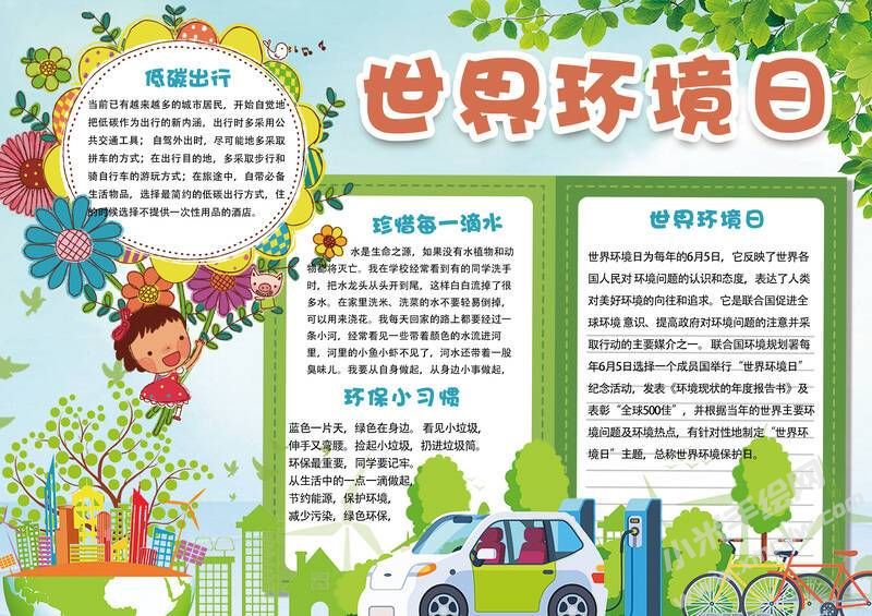 世界環(huán)境日手抄報(bào)模板有字版.jpg